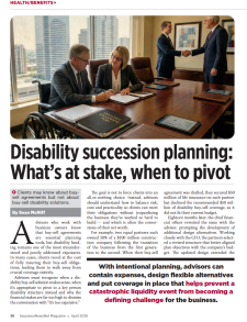 Disability succession planning